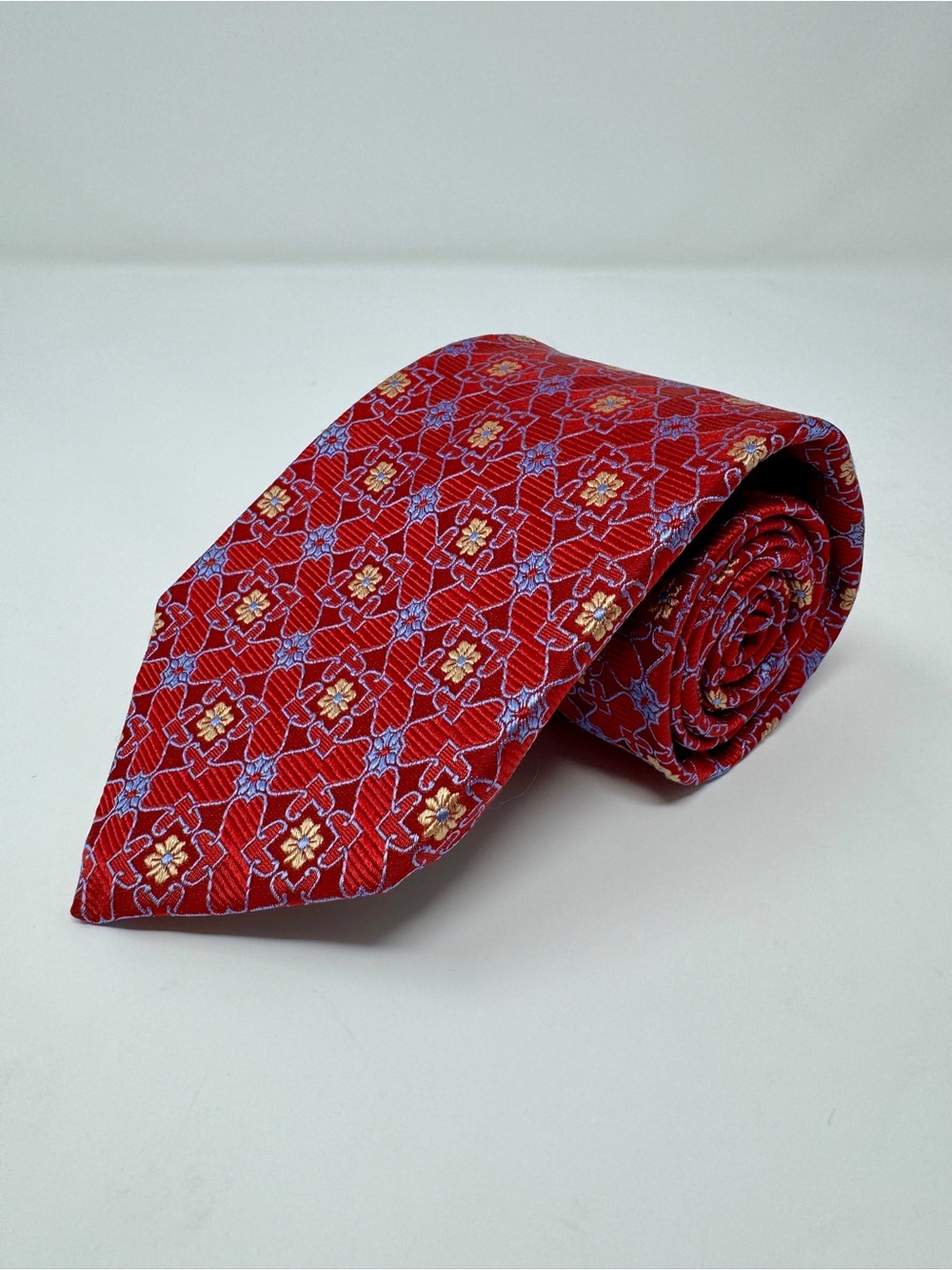 Robert Talbott Best of Class Nordstrom Red Silk Tie USA 59”